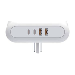 Regleta de Pared UNNO TEKNO de 6 EN 1 – 2X USB – PW5086WT