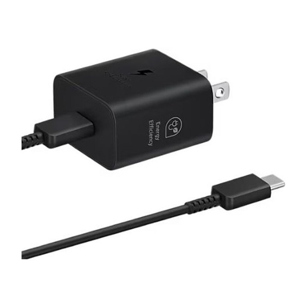 Cargador Samsung con cable – 25W Low Stanby – USB-C 1M- Negro – EP-T2510XBTGTW