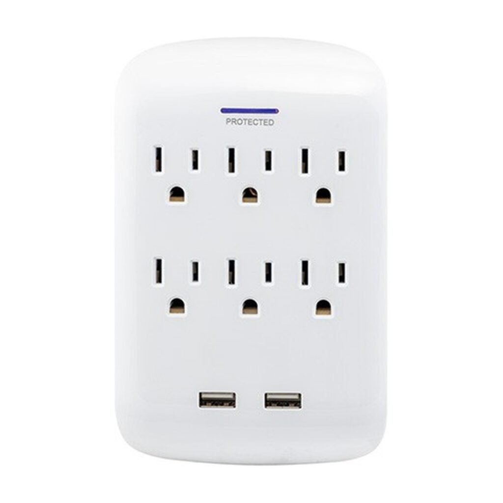 Regleta General Electric USB Charging Surge Tap Ultra Pro – Blanca – 83188