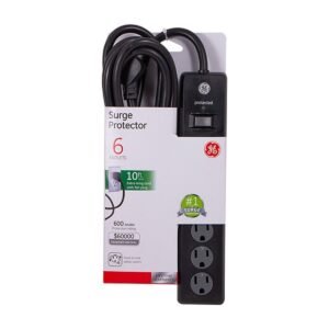 Regleta General Electric Supresor de Picos – 3Mts – Negra – 37442