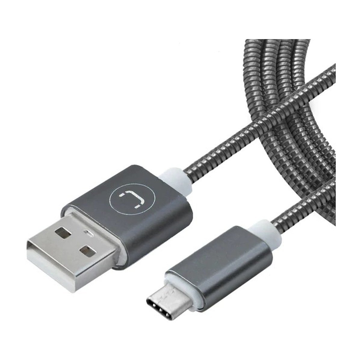 CABLE UNNO USB C A USB – 1 MTS – STEEL GRIS