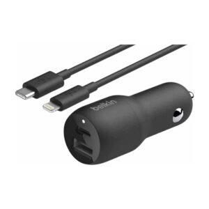 BELKIN BOOSTCHARGE USB-A+C 37W CON CABLE NEGRO