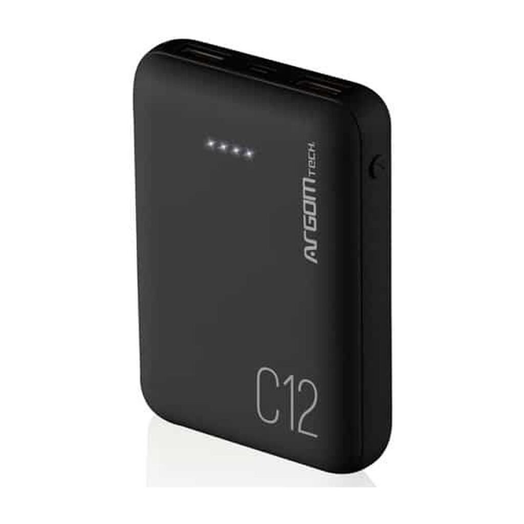 Powerbank Argom C12 12000mAh – Negro – ARG-PB-1138BK