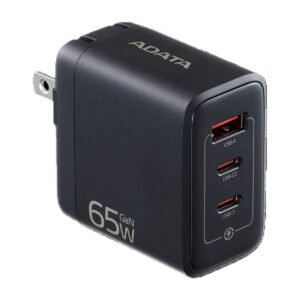 CARGADOR DE PARED ADATA – 1 USB- 2 USB-C – 65W – NEGRO