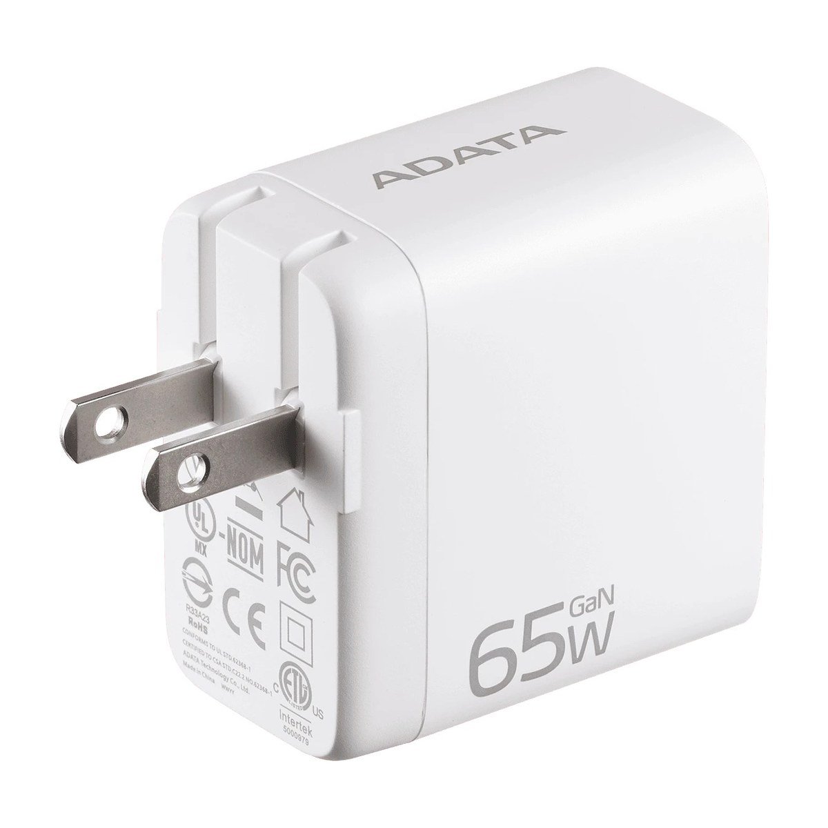 CARGADOR DE PARED ADATA – 1 USB- 2 USB-C – 65W – BLANCO