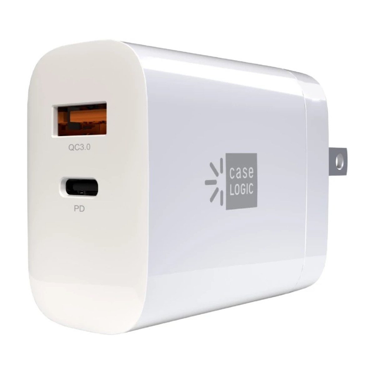 CARGADOR DE PARED CASE LOGIC – CARGA RAPIDA – USB-A Y USB-C 65W