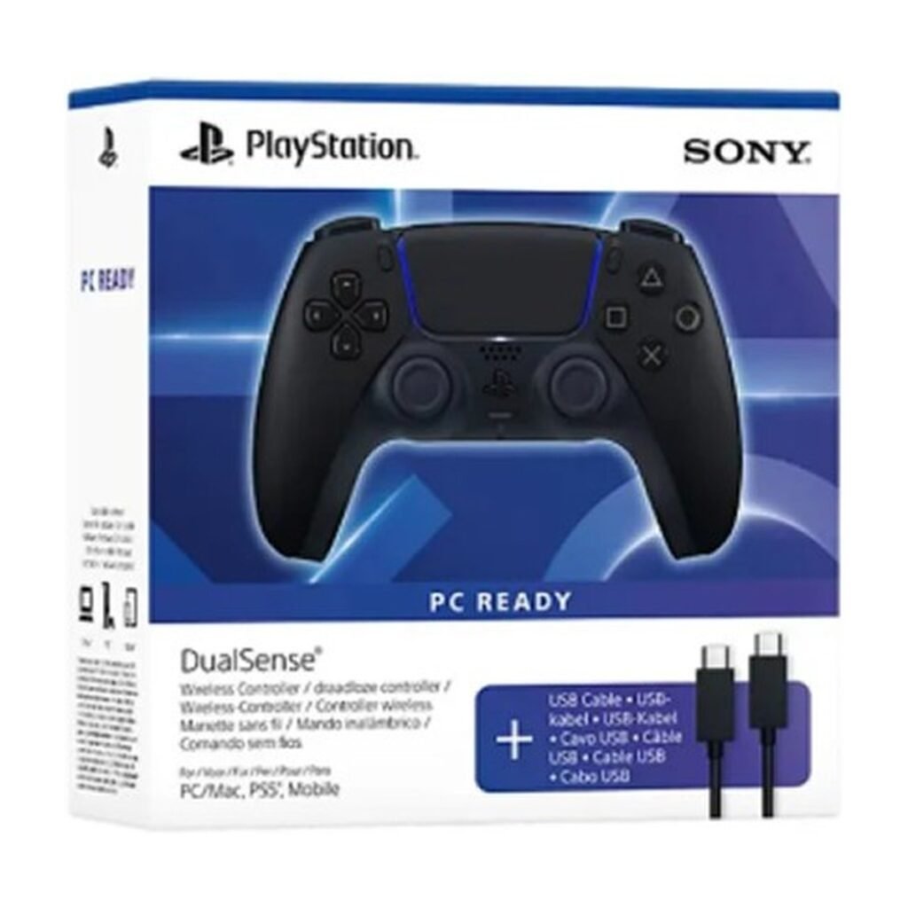 Sony Playstation PS5 Dual Sense Wireless Midnight Black + Cable USB – CFI-ZCT2W