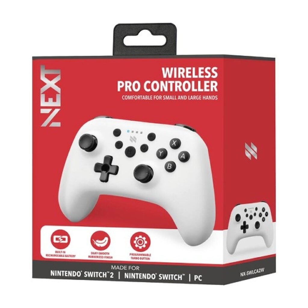 Next Control Pro Controller para Nintendo Switch/ Nintendo Switch 2 – Wireless – Blanco