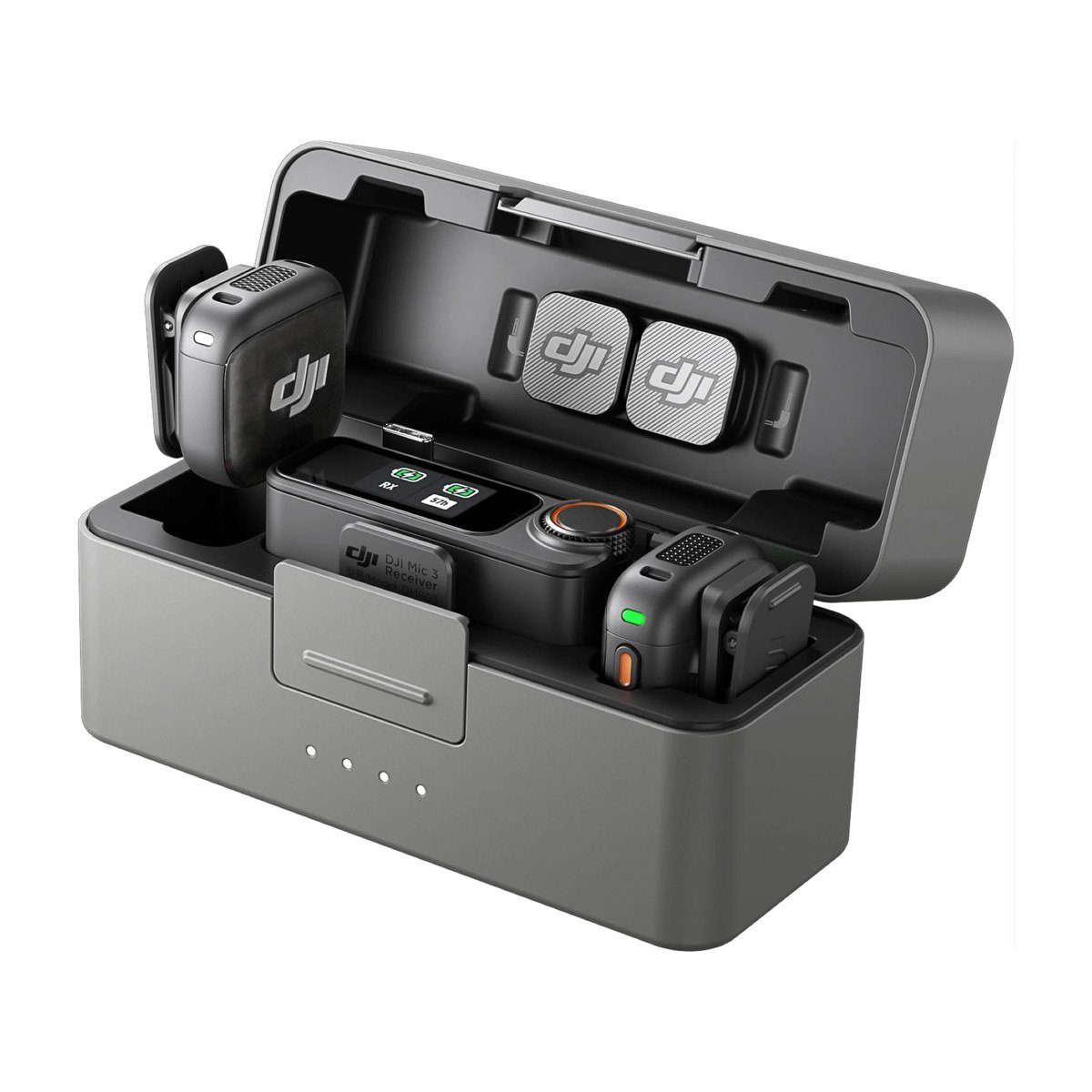 MICROFONO DJI MIC 3 – 2TX + 1 RX – CON ESTUCHE DE CARGA