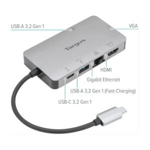 Docking Station Targus Single 4K – USB-C – HDMI – VGA – RJ45