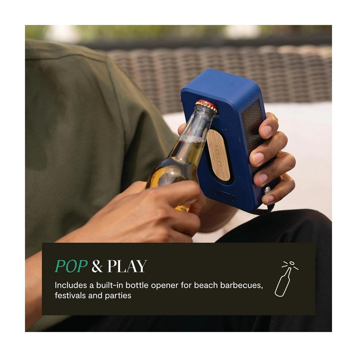 PARLANTES MARLEY RISE UP SOLAR – BLUETOOTH – AZUL
