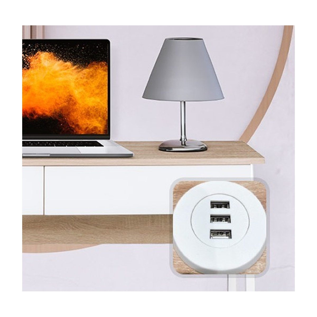 Escritorio Xtech De Gavetas y USB – XTF-CD206