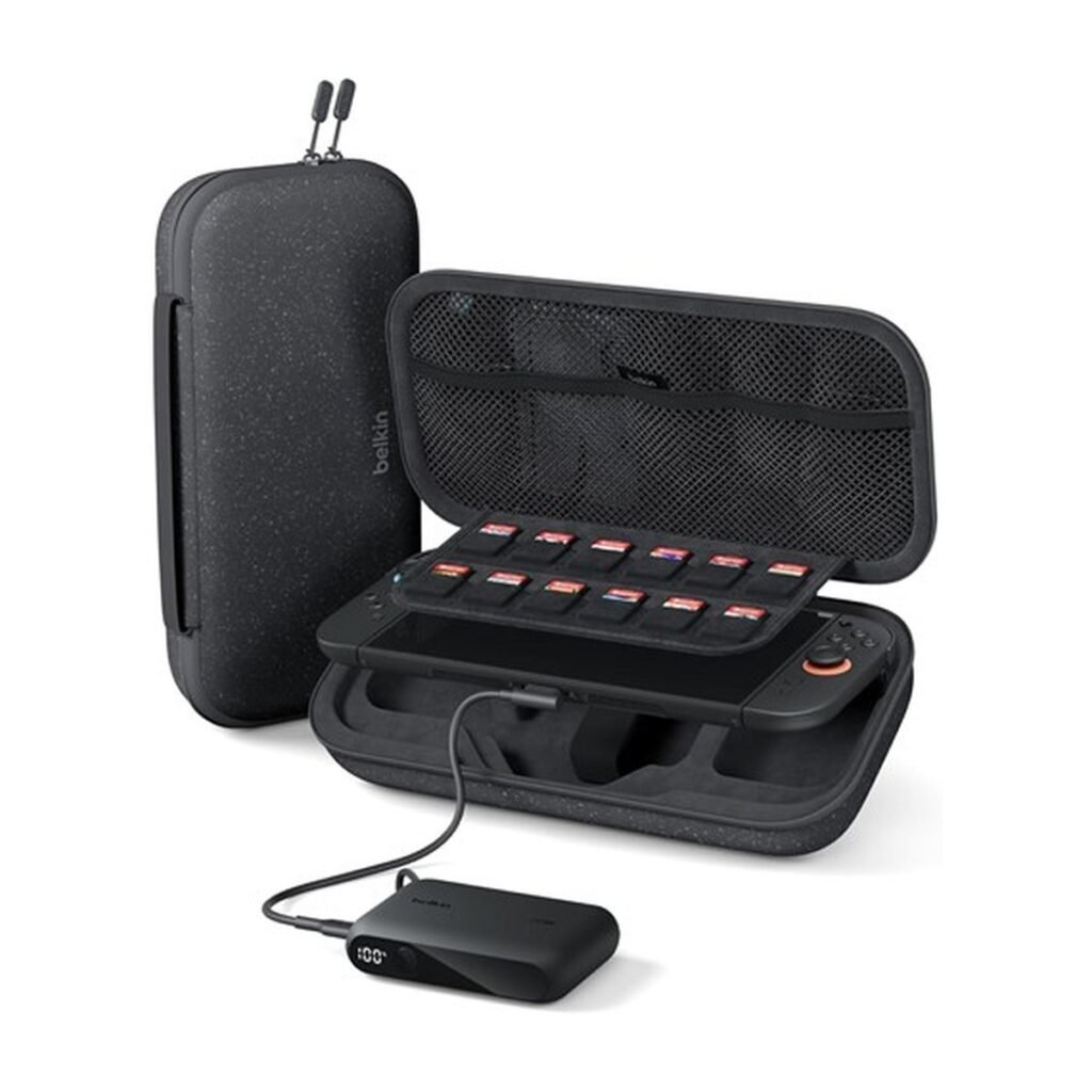 Belkin Funda para Nintendo Switch 2 con powerbank integrado de 10,000 mAh- Charcoal