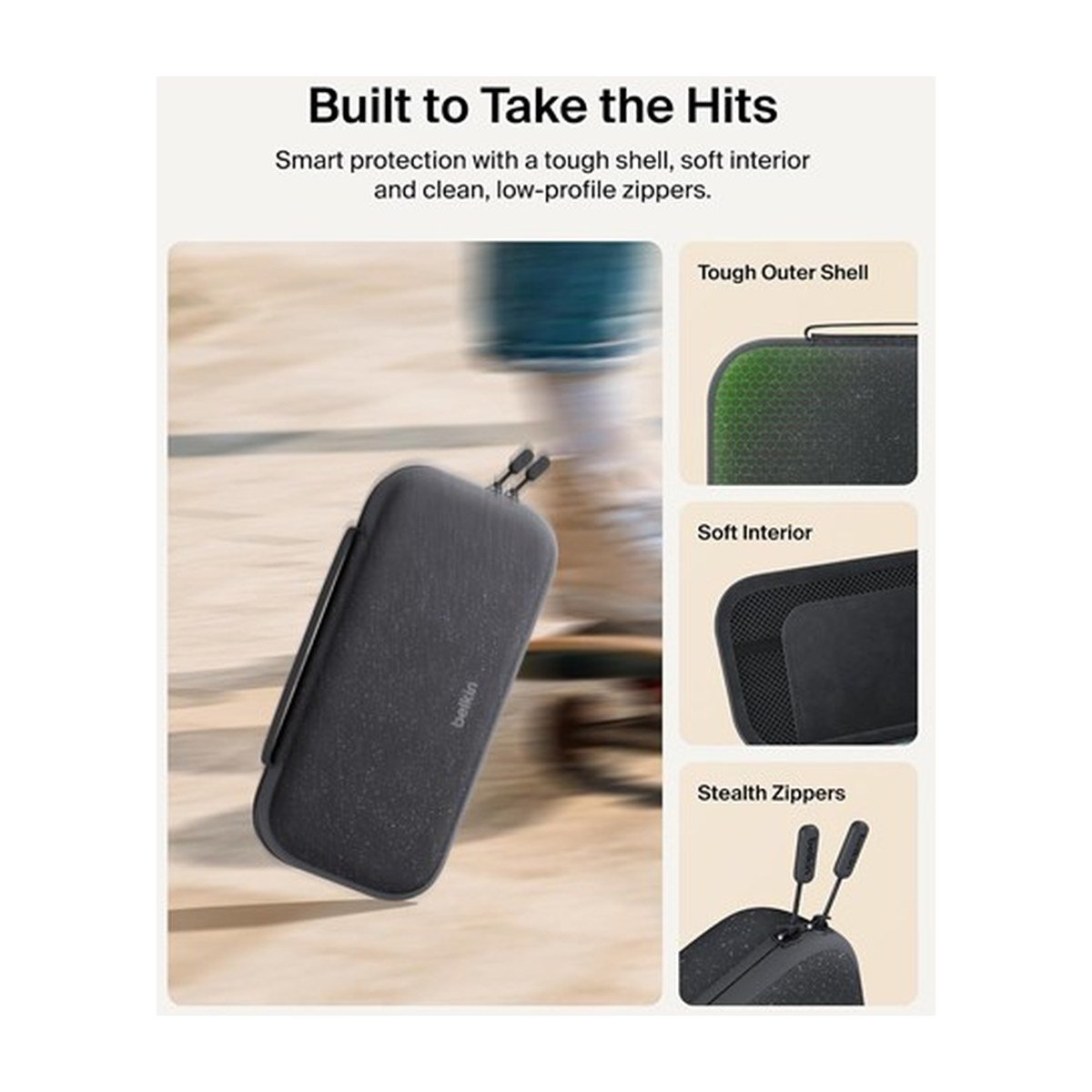 Belkin Funda para Nintendo Switch 2 con powerbank integrado de 10,000 mAh- Charcoal