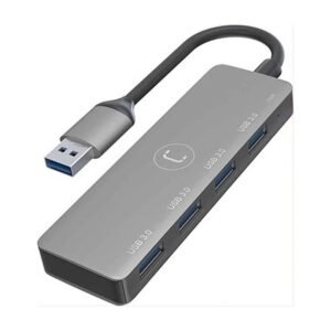 USB HUB UNNO 4 PUERTOS USB 3.0 – GRIS