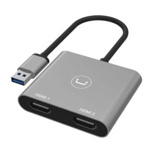 HUB UNNO USB 3.0 A 2 HDMI