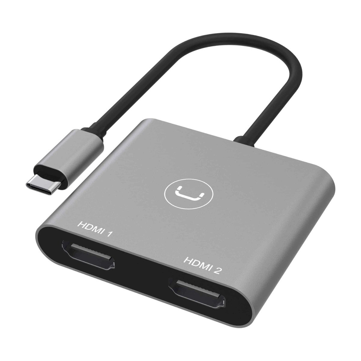 Hub UNNO USB-C a 2X HDMI – GRIS
