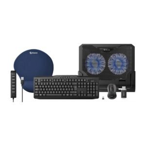 KIT TECLADO Y MOUSE STEREN + BASE+HUB+MOUSE PAD+MEMORIA USB