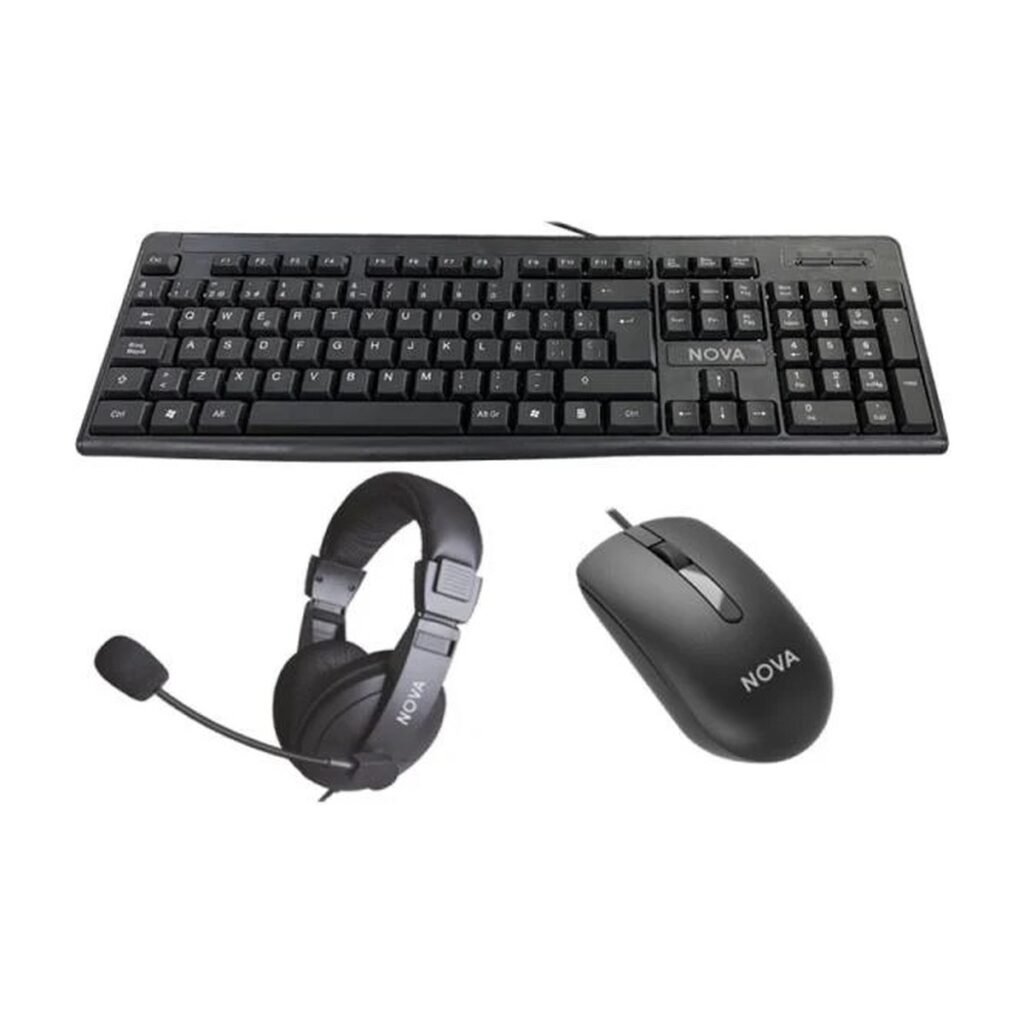 TECLADO MOUSE Y AUDIFONOS NOVA - ALAMBRICO USB