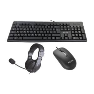 TECLADO MOUSE Y AUDIFONOS NOVA - ALAMBRICO USB