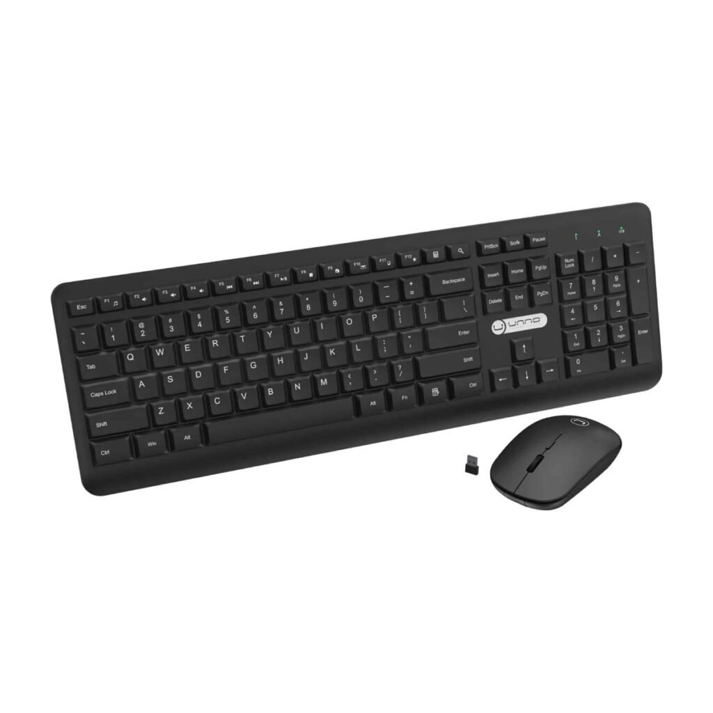 TECLADO Y MOUSE UNNO KLASS - INALAMBRICO - INGLES