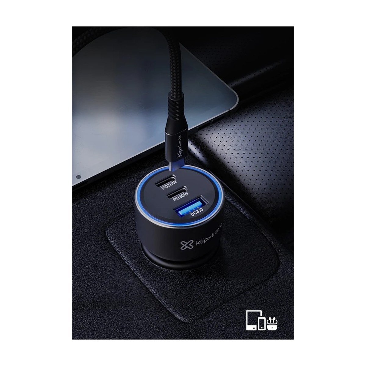 CARGADOR PARA CARRO – KLIP POWERCAR 60
