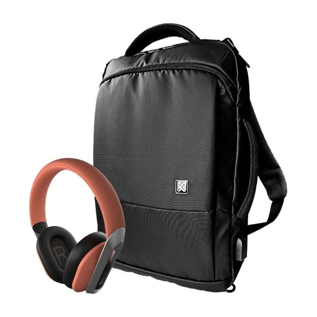 COMBO KLIP AUDIFONOS STYLE CORAL + MOCHILA BIZMAN – 15.6″ – NEGRO