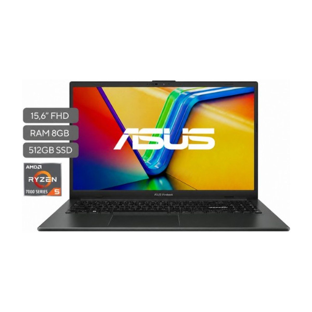 ASUS VivoBook – Ryzen 5 7520U – 15.6″ – FHD – 8GB – 512GB – Black