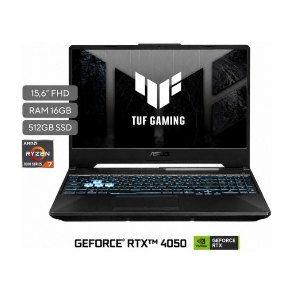 ASUS Tuf Gaming A16 – Ryzen 7 7445HS – 15.6″ – FHD – 16GB – 1TB – RTX 4050 – Mecha Gray