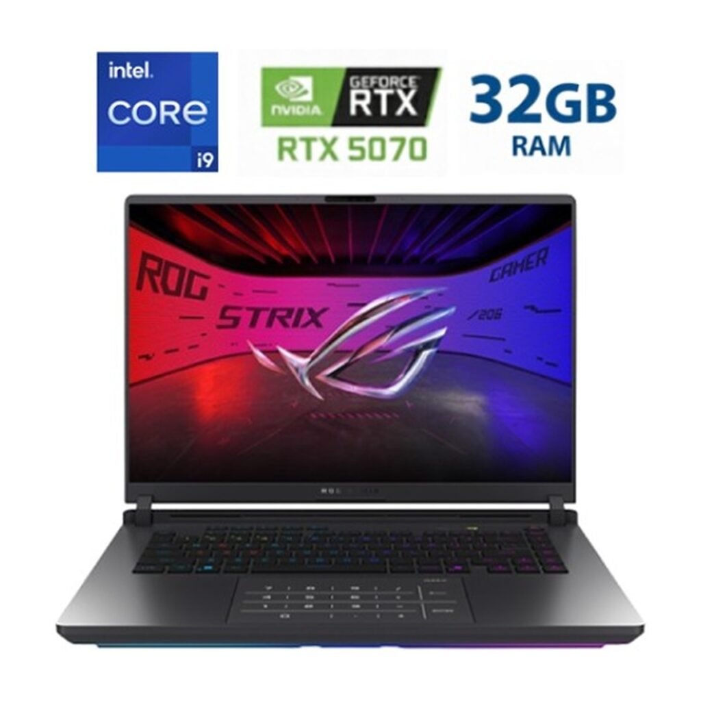 ASUS ROG STRIX G615 – I9 275HX – 16″ – 32GB – 1TB – RTX 5070 TI 12GB