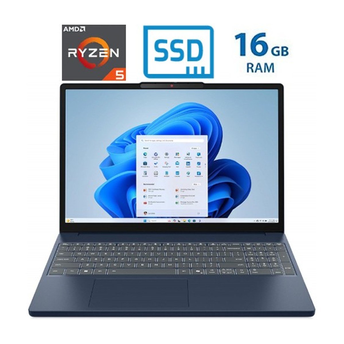 Lenovo IdeaPad Slim 3 15AMN8 – 15,6″ FHD – Ryzen 5 7520U – 16GB – 512GB – Abbys Blue