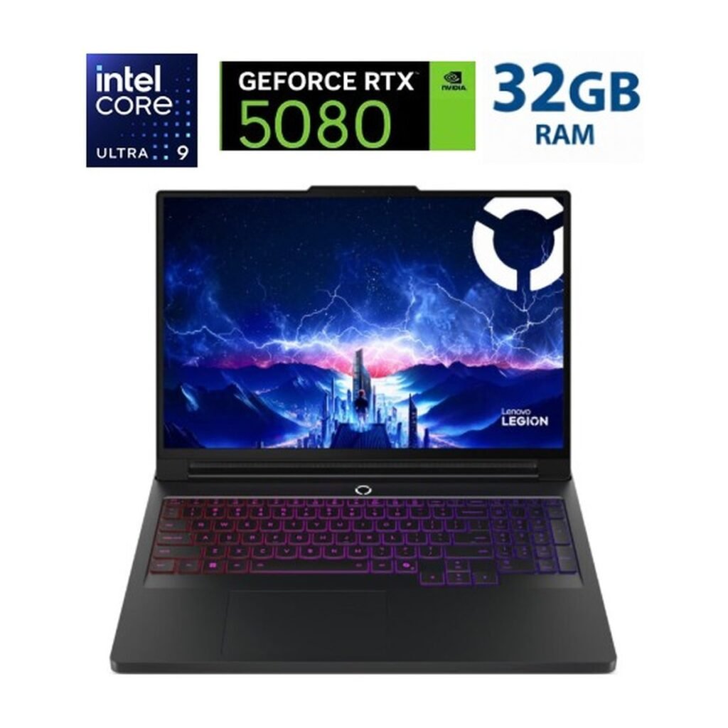 Lenovo Legion Pro 7 – Ultra 9 275HX – WQXGA OLED – 16″ – 32GB – 1 TB – RTX 5080 – Eclipse Black