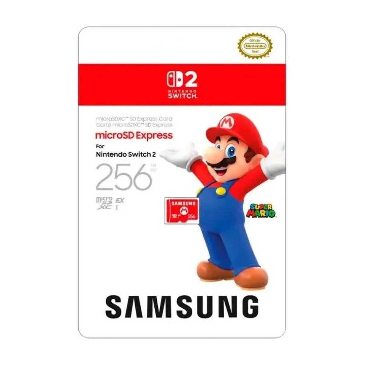 MEMORIA MICRO SD EXPRESS SAMSUNG 256GB – NINTENDO SWITCH 2 – MARIO