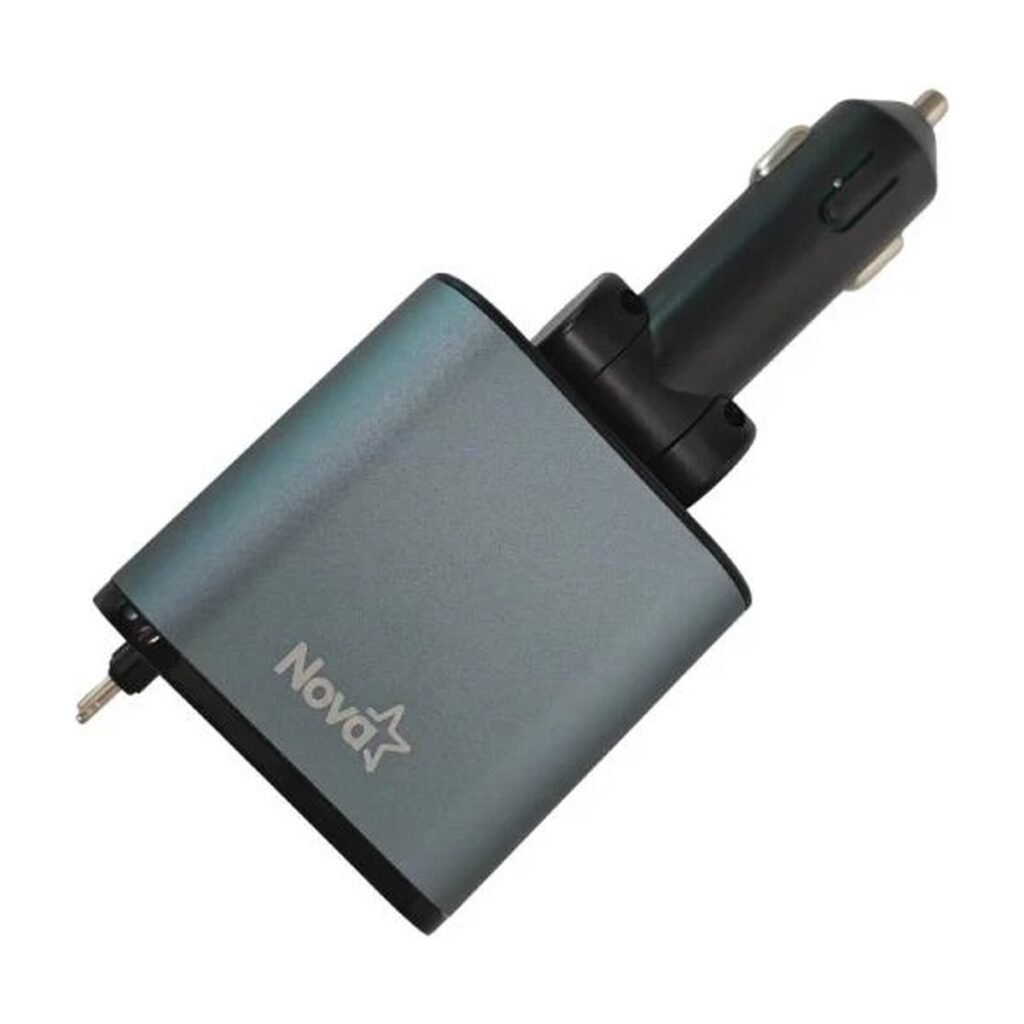 CARGADOR PARA CARRO – NOVA – 65W – USB-C-LIGHTNING-USB-A