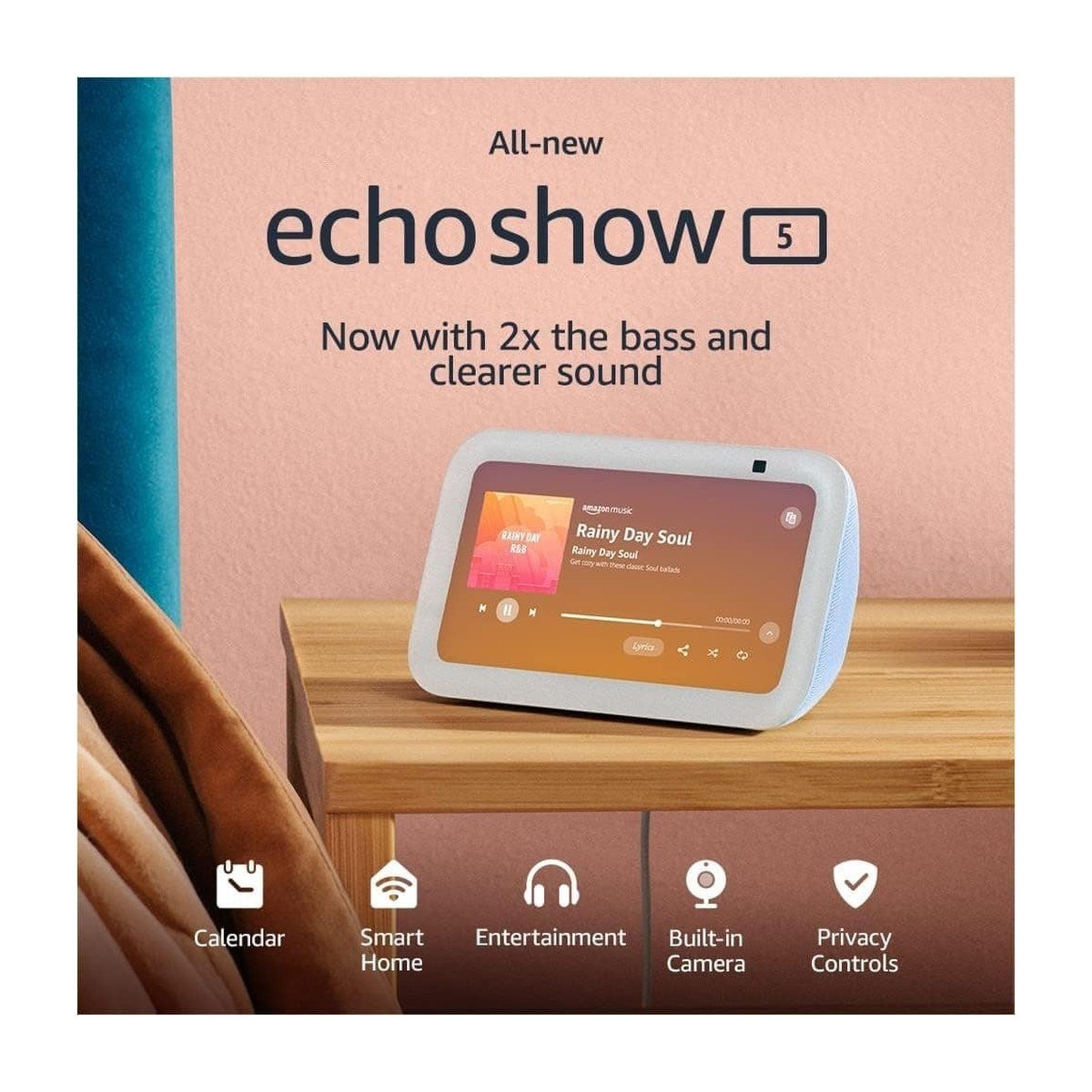Amazon – Echo Show 5 – (3ND GEN) – Glacier White