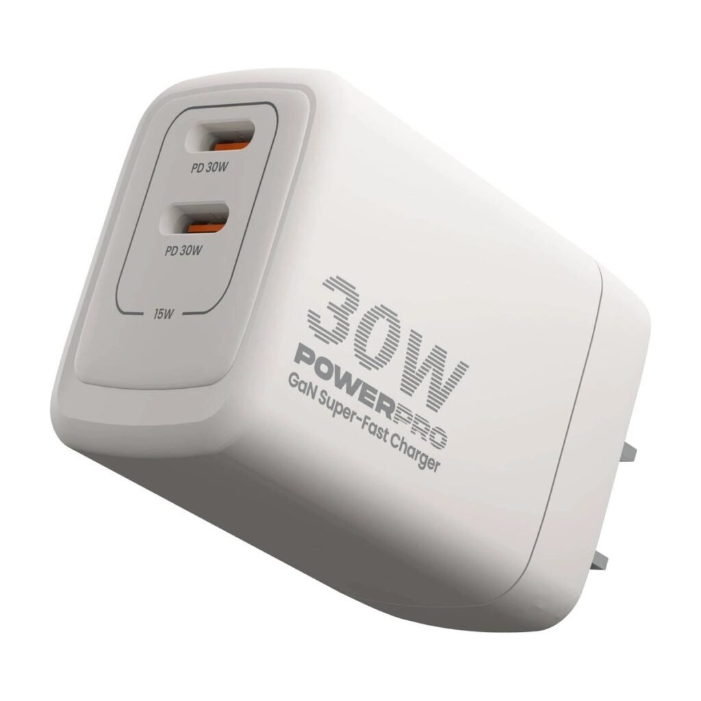 CARGADOR DE PARED UNNO – DOBLE USB-C – 30W