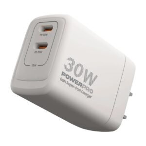 CARGADOR DE PARED UNNO – DOBLE USB-C – 30W