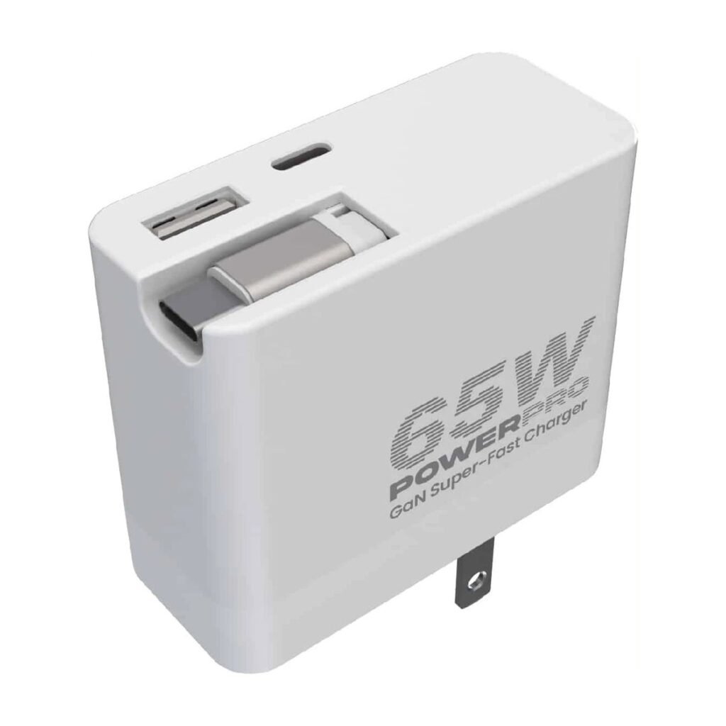 CARGADOR DE PARED UNNO POWERPRO – RETRACTIL – 65W