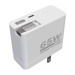 CARGADOR DE PARED UNNO POWERPRO – RETRACTIL – 65W