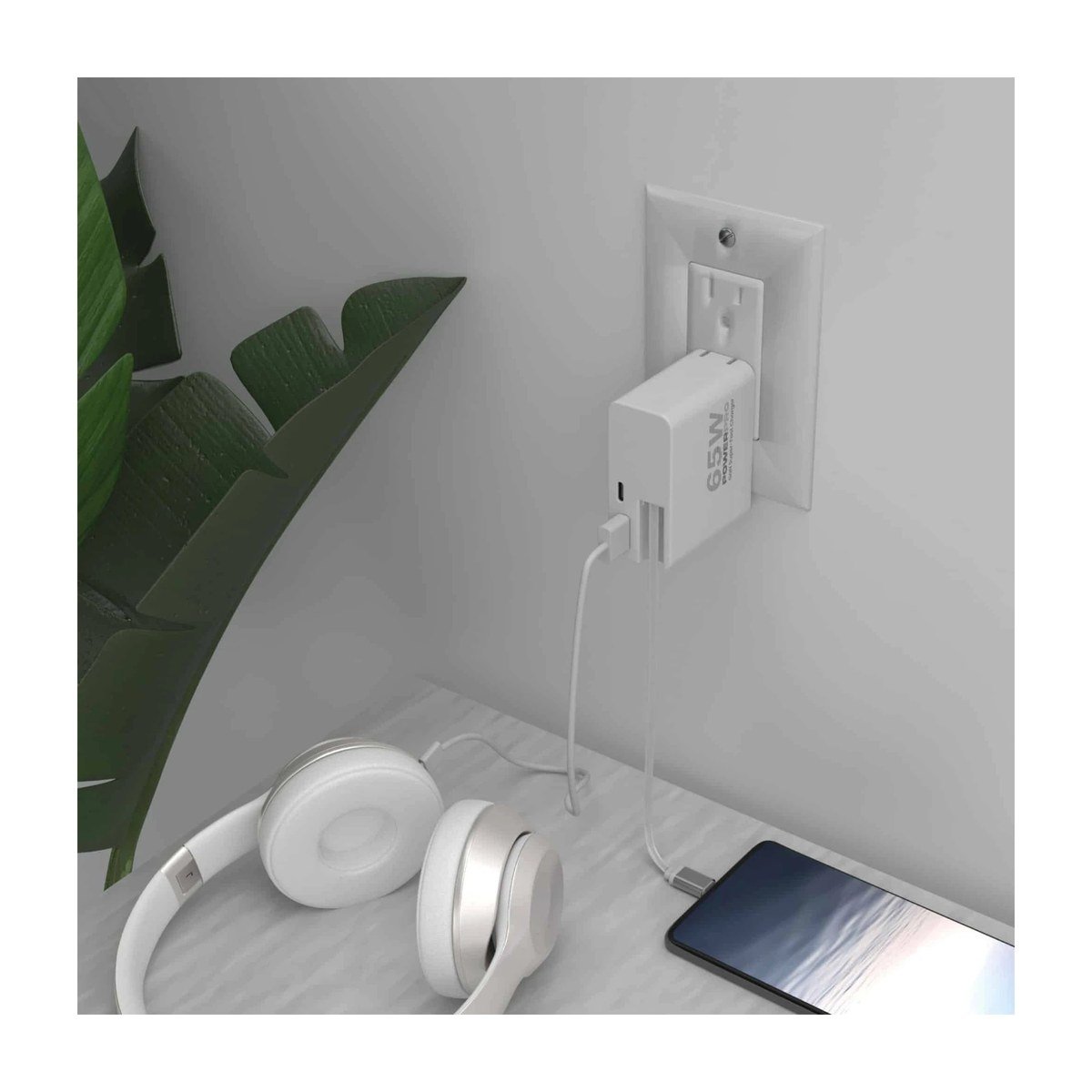 CARGADOR DE PARED UNNO POWERPRO – RETRACTIL – 65W