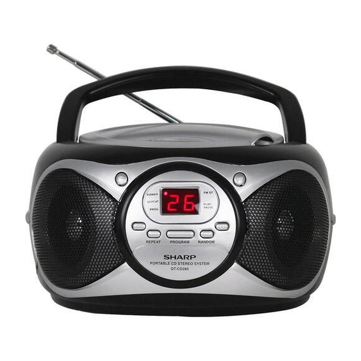 PARLANTES SHARP BOOMBOX STEREO – AM – FM – CD – AUX – NEGRO