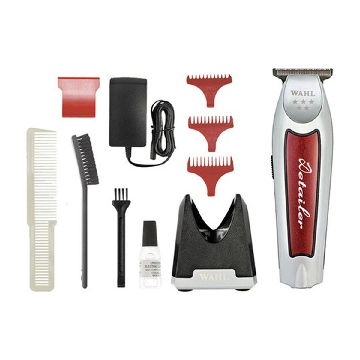 Wahl Rasuradora Professional Cordless Detailer Li – Plateada y Rojo – 8171-008