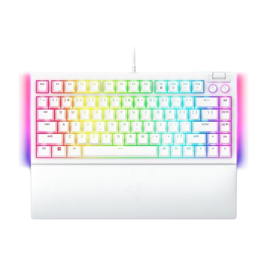 TECLADO GAMING RAZER BLACKWIDOW V4 75% - BLANCO