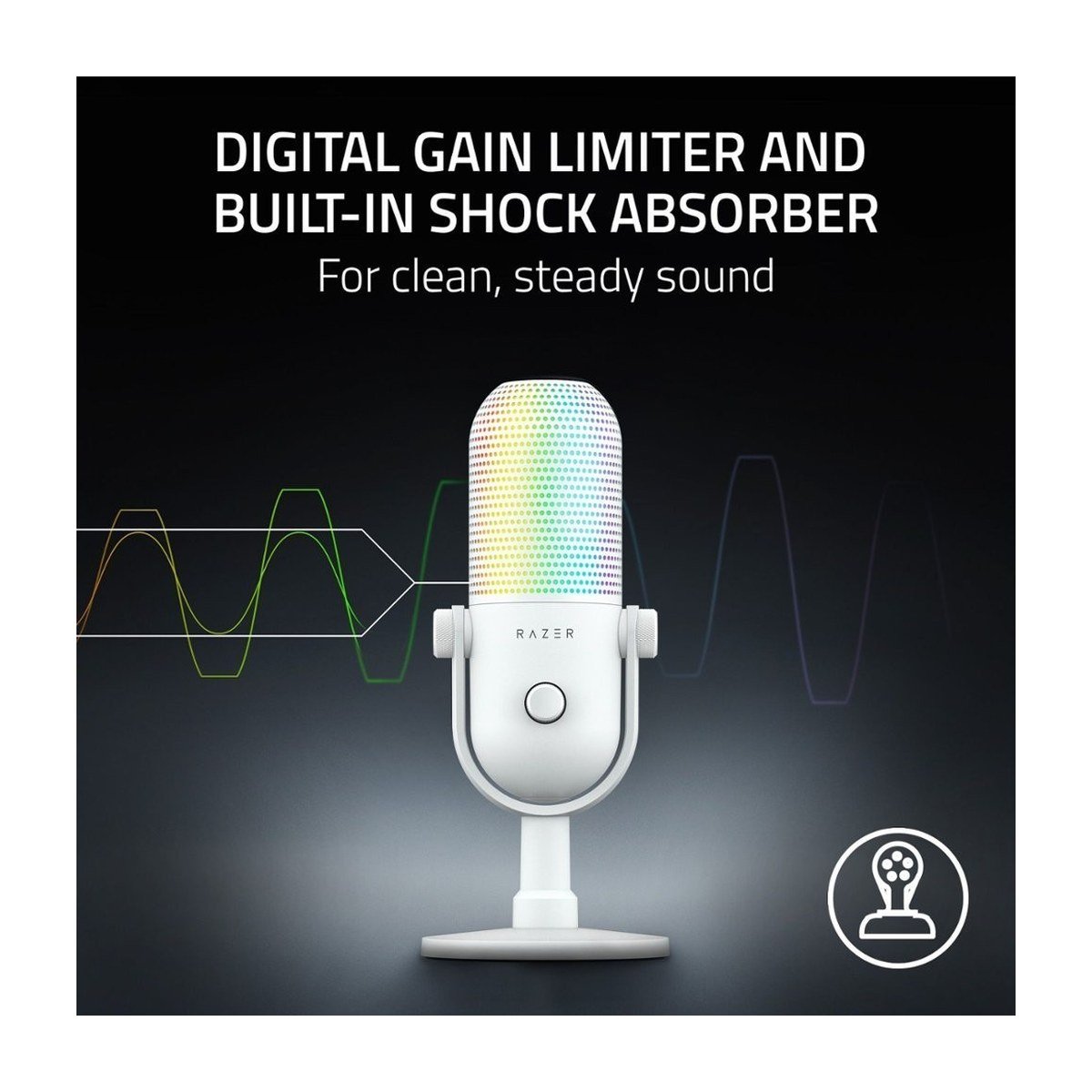 MICROFONO RAZER SEIREN V3 CHROMA – QUARTZ