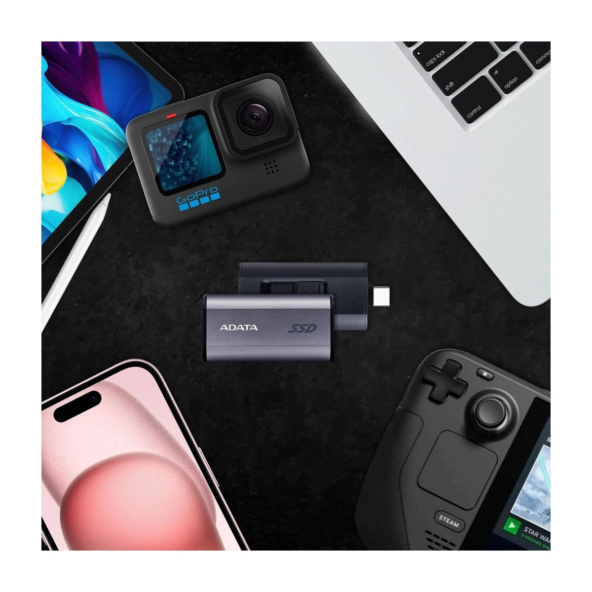 DISCO SSD EXTERNO ADATA SC750 - 2000GB - USB-C - 1.050 MB/s