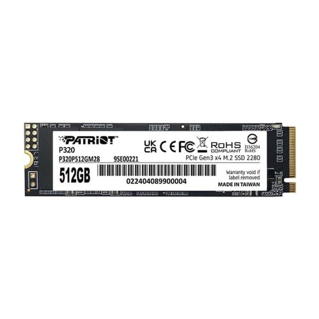Patriot P320 512 GB PCIe Gen3 x4 – P320P512GM28