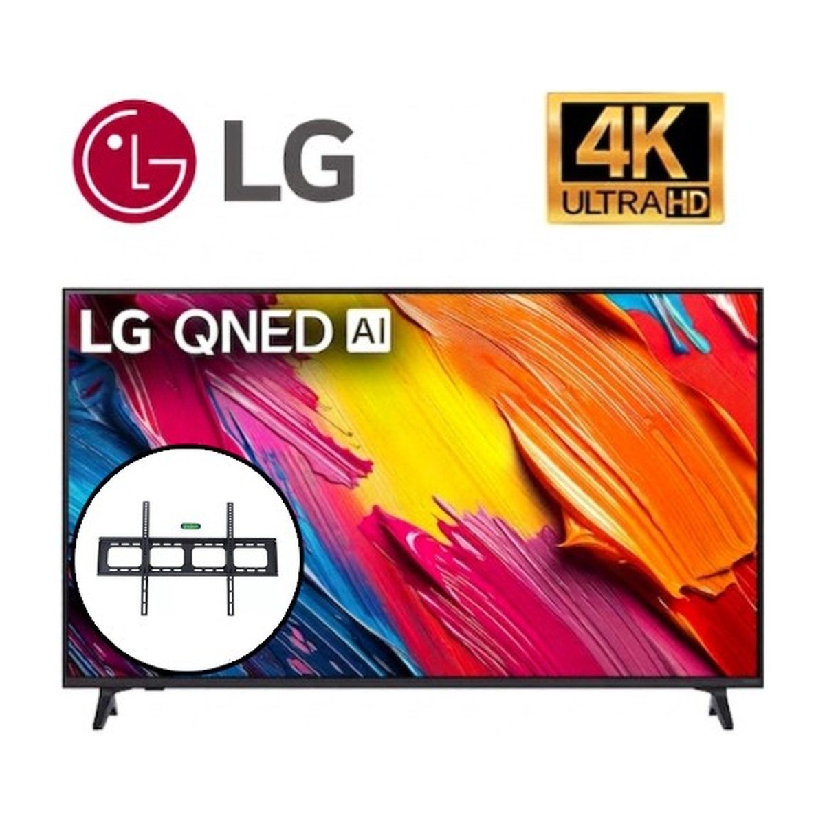 Kit LG QNED 73A – 4K -QNED AI – 75″ + Soporte de Pared