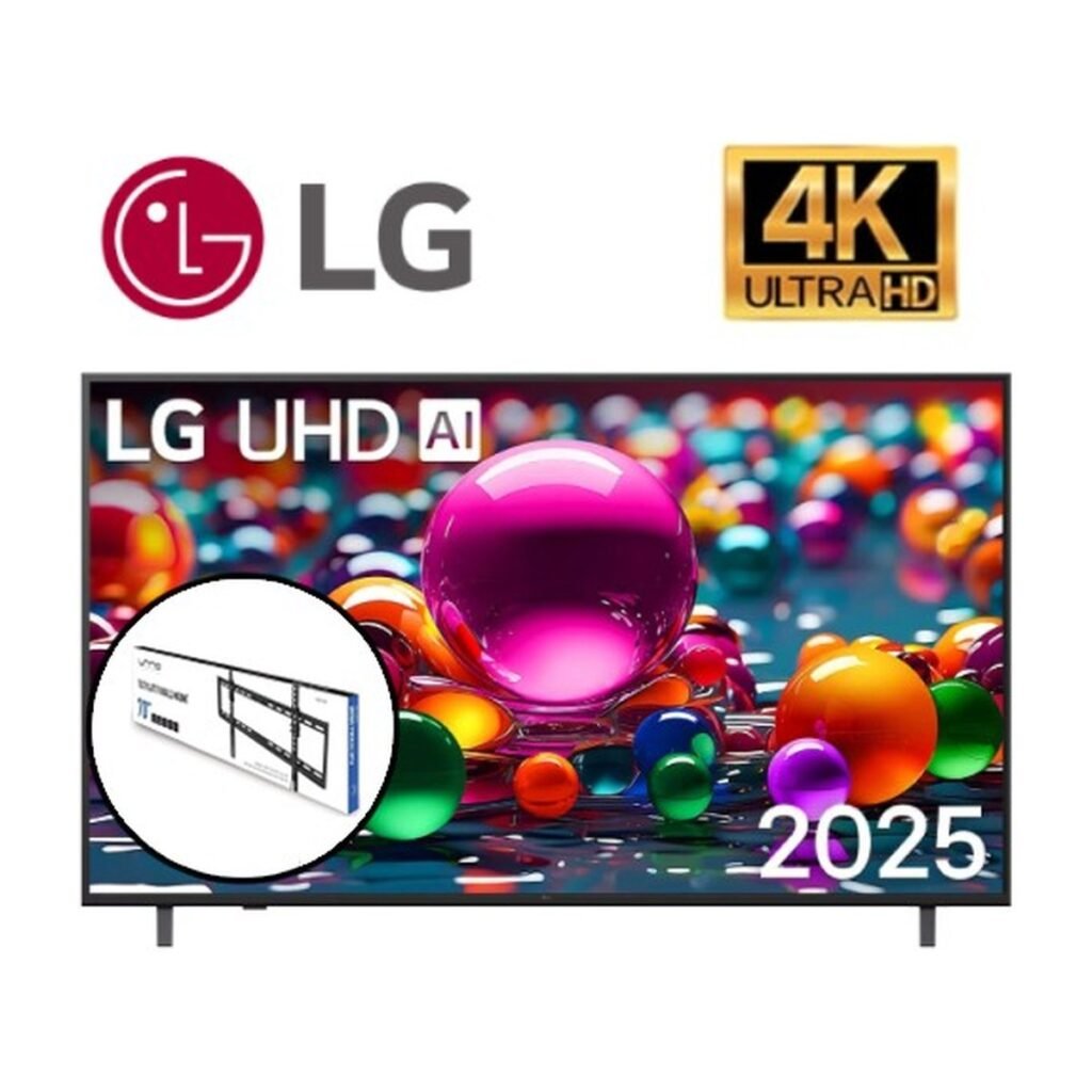 Kit LG UA75 – UHD AI – 60″ – HDR10 Pro + Soporte de Pared