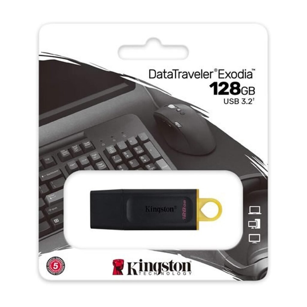 Kingston DataTraveler Exodia 128GB 3.2 – Negro / Amarillo – DTX/128GB-TW