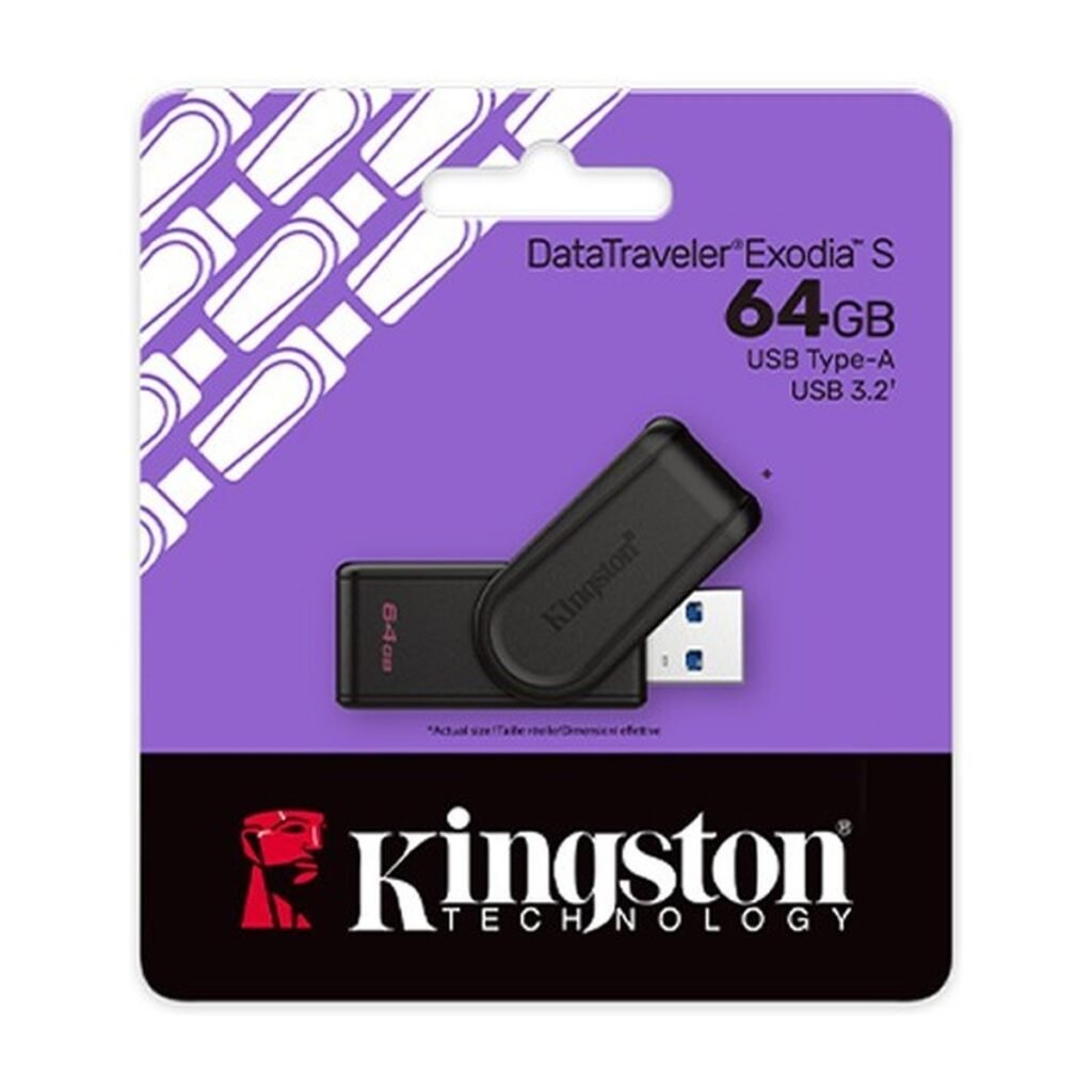 Kingston DataTraveler Exodia S 64 GB – Negro – DTXS/64GB
